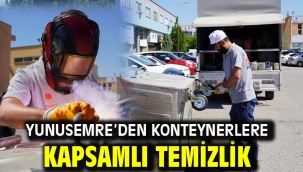 YUNUSEMRE'DEN KONTEYNERLERE KAPSAMLI TEMİZLİK