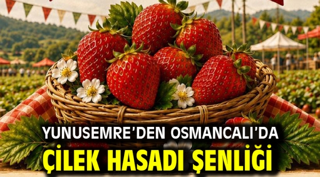 YUNUSEMRE'DEN OSMANCALI'DA ÇİLEK HASADI ŞENLİĞİ