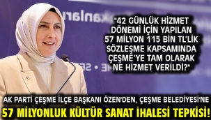 AK Parti Çeşme İlçe Başkanı Özen'den, Çeşme Belediyesi'ne 57 milyonluk kültür sanat ihalesi tepkisi!