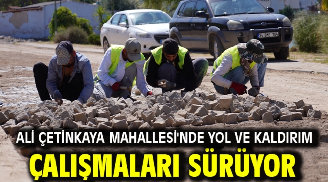 Ali Çetinkaya Mahallesi'nde Yol ve Kaldırım Çalışmaları Sürüyor