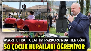 Asarlık Trafik Eğitim Parkuru'nda Her Gün 50 Çocuk Kuralları Öğreniyor
