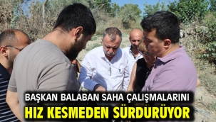 BAŞKAN BALABAN SAHA ÇALIŞMALARINI HIZ KESMEDEN SÜRDÜRÜYOR