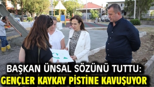Başkan Ünsal sözünü tuttu: Gençler kaykay pistine kavuşuyor