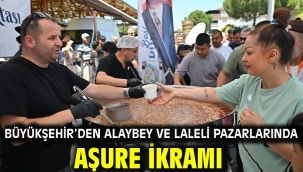 Büyükşehir'den Alaybey ve Laleli Pazarlarında Aşure İkramı