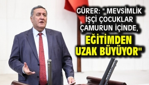 Gürer: " Mevsimlik İşçi Çocuklar Çamurun İçinde, Eğitimden Uzak Büyüyor"