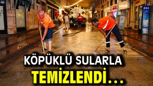 Köpüklü sularla temizlendi…