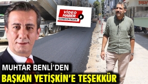 MUHTAR BENLİ'DEN BAŞKAN YETİŞKİN'E TEŞEKKÜR