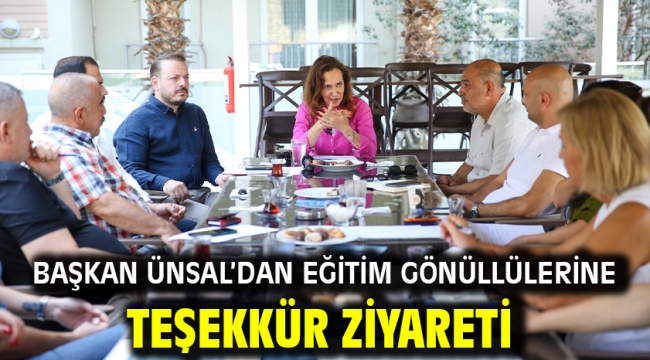 Başkan Ünsal'dan eğitim gönüllülerine teşekkür ziyareti