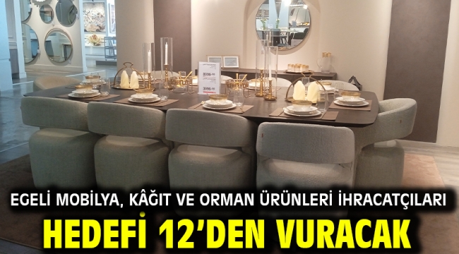 Egeli mobilya, kâğıt ve orman ürünleri ihracatçıları hedefi 12'den vuracak
