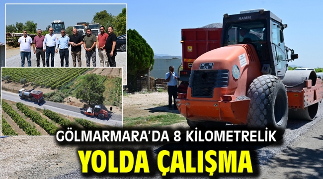 Gölmarmara'da 8 Kilometrelik Yolda Çalışma