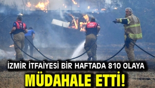 İzmir İtfaiyesi bir haftada 810 olaya müdahale etti!