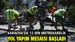 Karaova'da 12 Bin Metrekarelik Yol Yapım Mesaisi Başladı 