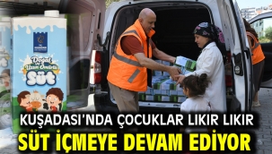 KUŞADASI'NDA ÇOCUKLAR LIKIR LIKIR SÜT İÇMEYE DEVAM EDİYOR