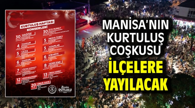 Manisa'nın Kurtuluş Coşkusu İlçelere Yayılacak