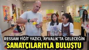 Ressam Yiğit Yazıcı, Ayvalık'ta Geleceğin Sanatçılarıyla Buluştu