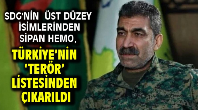 SDG'nin üst düzey isimlerinden Sipan Hemo, Türkiye'nin 'terör' listesinden çıkarıldı