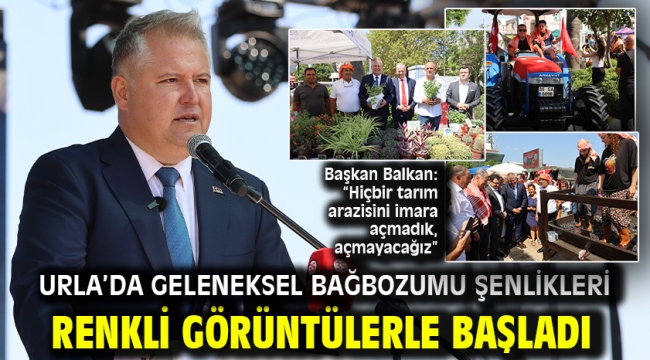 Urla'da Geleneksel Bağbozumu Şenlikleri Renkli Görüntülerle Başladı
