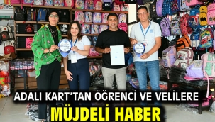 ADALI KART'TAN ÖĞRENCİ VE VELİLERE MÜJDELİ HABER