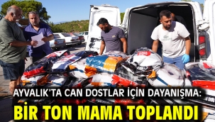 Ayvalık'ta can dostlar için dayanışma: Bir ton mama toplandı