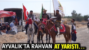 AYVALIK'TA RAHVAN AT YARIŞTI…