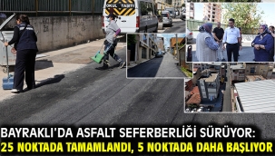 Bayraklı'da Asfalt Seferberliği Sürüyor: 25 Noktada Tamamlandı, 5 Noktada Daha Başlıyor