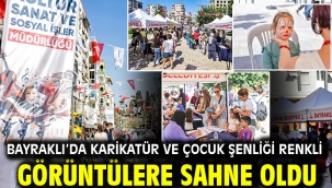 Bayraklı'da Karikatür Ve Çocuk Şenliği Renkli Görüntülere Sahne Oldu