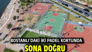 Bostanlı'daki iki padel kortunda sona doğru