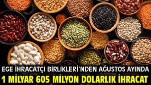 Ege İhracatçı Birlikleri'nden Ağustos ayında 1 milyar 605 milyon dolarlık ihracat