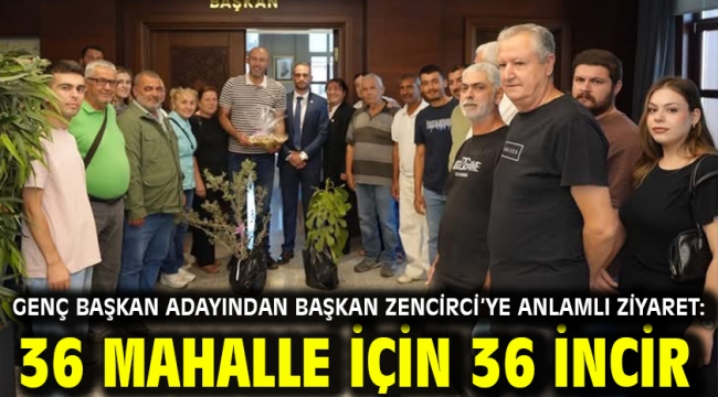 Genç Başkan Adayından Başkan Zencirci'ye anlamlı ziyaret: 36 mahalle için 36 incir