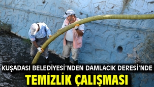 KUŞADASI BELEDİYESİ'NDEN DAMLACIK DERESİ'NDE TEMİZLİK ÇALIŞMASI