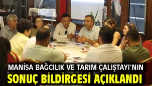 MANİSA BAĞCILIK VE TARIM ÇALIŞTAYI'NIN SONUÇ BİLDİRGESİ AÇIKLANDI