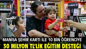 Manisa Şehir Kartı ile 10 Bin Öğrenciye 30 Milyon TL'lik Eğitim Desteği