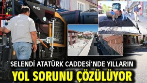 Selendi Atatürk Caddesi'nde Yılların Yol Sorunu Çözülüyor