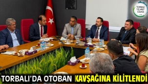 Torbalı'da otoban kavşağına kilitlendi