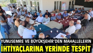 YUNUSEMRE VE BÜYÜKŞEHİR'DEN MAHALLELERİN İHTİYAÇLARINA YERİNDE TESPİT