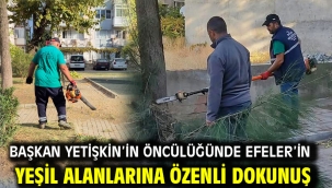 BAŞKAN YETİŞKİN'İN ÖNCÜLÜĞÜNDE EFELER'İN YEŞİL ALANLARINA ÖZENLİ DOKUNUŞ