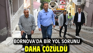 Bornova'da bir yol sorunu daha çözüldü