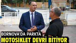 Bornova'da parkta motosiklet devri bitiyor
