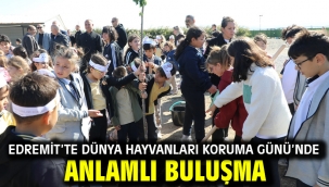 Edremit'te Dünya Hayvanları Koruma Günü'nde anlamlı buluşma