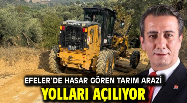 EFELER'DE HASAR GÖREN TARIM ARAZİ YOLLARI AÇILIYOR