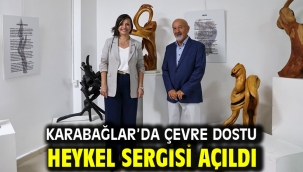 Karabağlar'da çevre dostu heykel sergisi açıldı