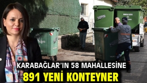 Karabağlar'ın 58 mahallesine 891 yeni konteyner