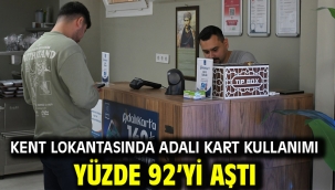 KENT LOKANTASINDA ADALI KART KULLANIMI YÜZDE 92'Yİ AŞTI