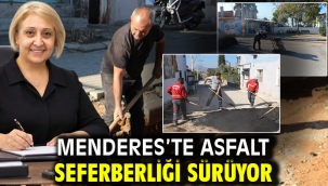 Menderes'te Asfalt Seferberliği Sürüyor