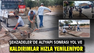 Şehzadeler'de Altyapı Sonrası Yol Ve Kaldırımlar Hızla Yenileniyor